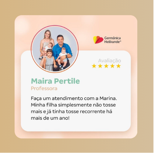 Depoimento Maira Pertile — minha filha simplesmente não tosse mais